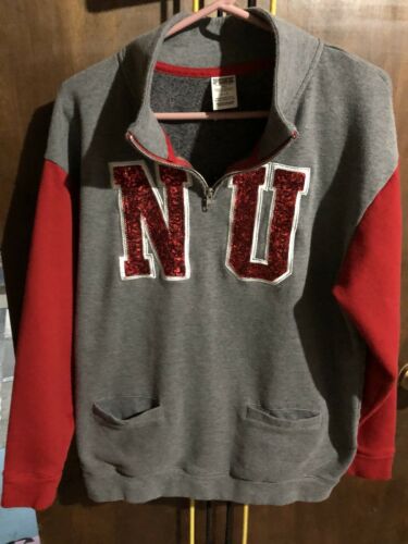 Victoria Secret Pink Sweat Shirts Nebraska Huskers Half Zip