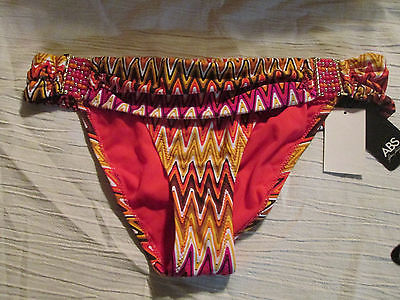 NWT ABS Sz. 12 -Allen Schwartz Papaya Print Women's Swimsuit bottoms size 12
