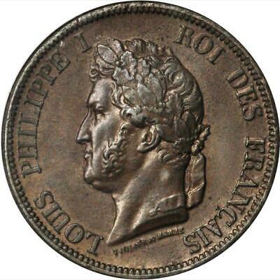 1844 A French Colonies 10 Centimes, NGC MS 63, KM 13
