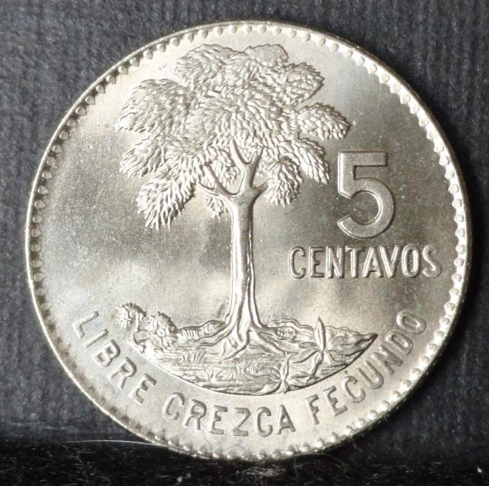 GUATEMALA 1965 5 CENTAVOS, BRILLIANT UNCIRCULATED