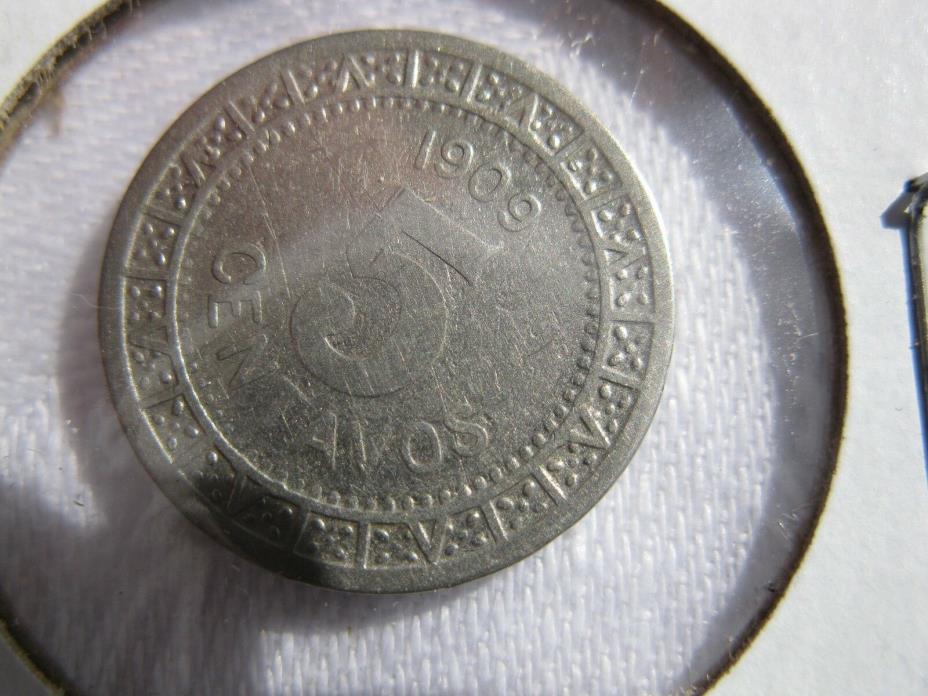 1909 MEXICAN 5 CENTAVOS COIN (UNGRADED) SHIPS FREE 2 US!