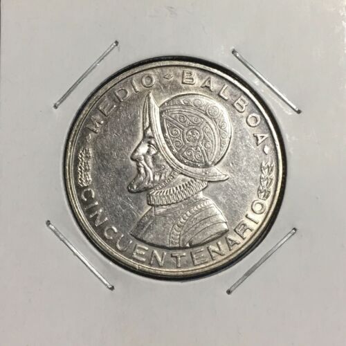 1953 Republic of Panama Silver (½)Medio Balboa KM #20- 12.5g - .900 Silver UNC