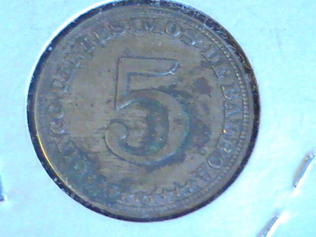 PANAMA COIN PANAMA 5C 1929 CINCO CENTESIMIOS