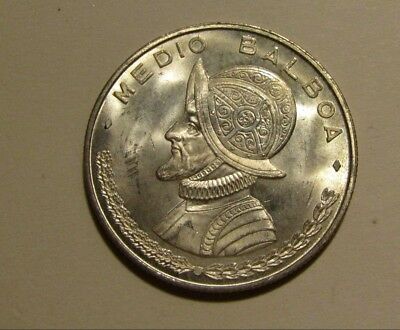 Panama 1961 1/2 Balboa Silver unc Coin