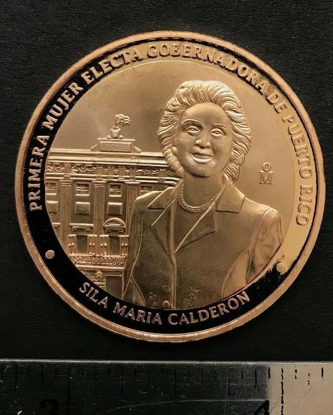 Puerto Rico 2002 Medalla SNPR Gobernadora Sila Calderon, oro 