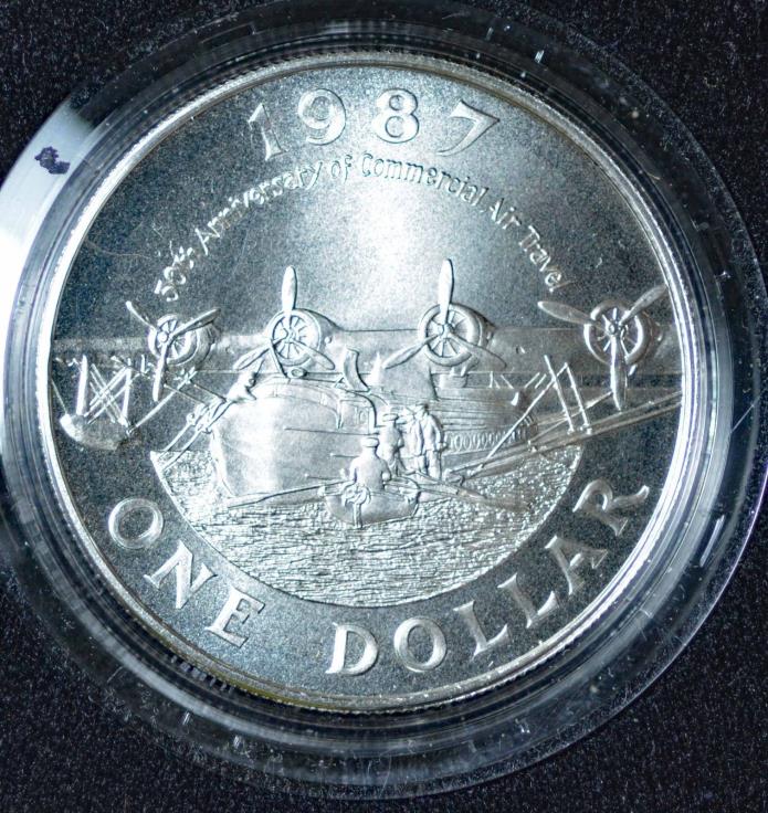1987 Bermuda Sterling Silver Crown Commemorative