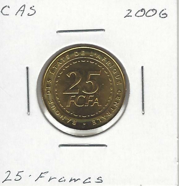 Central African States 25 Francs, 2006, Uncirculated