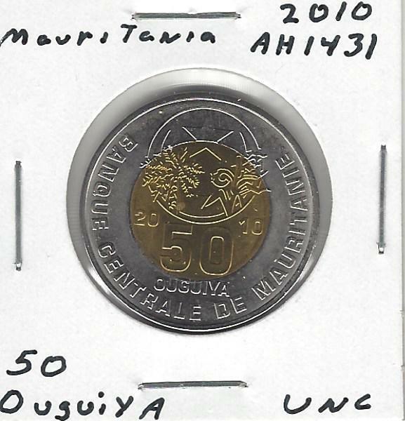 Mauritania 50 Ouguiaya, 2010