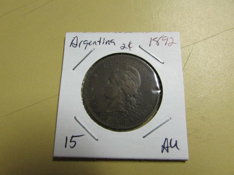 1892 Argentina 2 Centavos XF