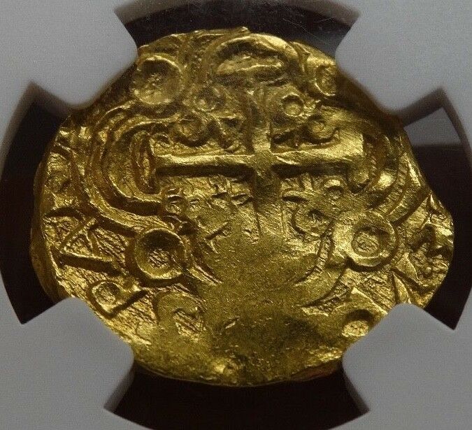 1714-16 SHIPWRECK GOLD COLOMBIA 2 ESCUDO NGC MS 63 (001) 6.75g FROM 1715 FLEET