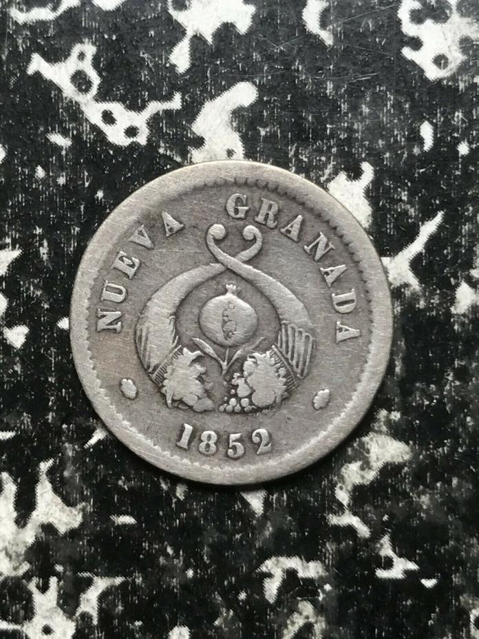 1852 Colombia Nueva Grenada 1 Real Lot#L2041 Silver!