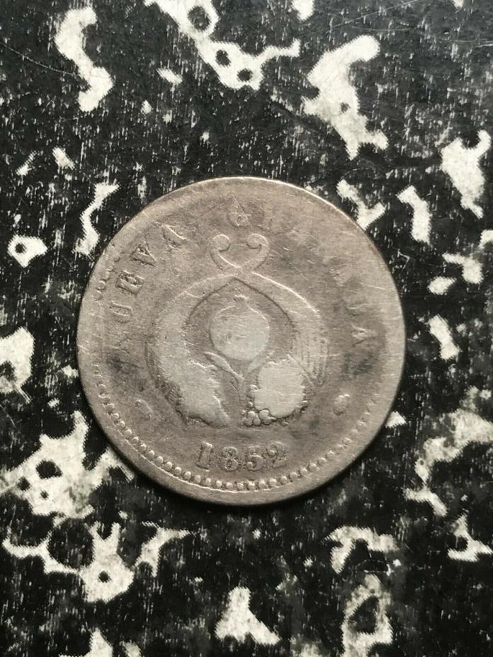 1852 Colombia Nueva Grenada 1 Real Lot#L2040 Silver!