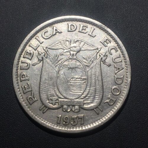 Old Foreign World Coin: 1937 Ecuador Un Sucre