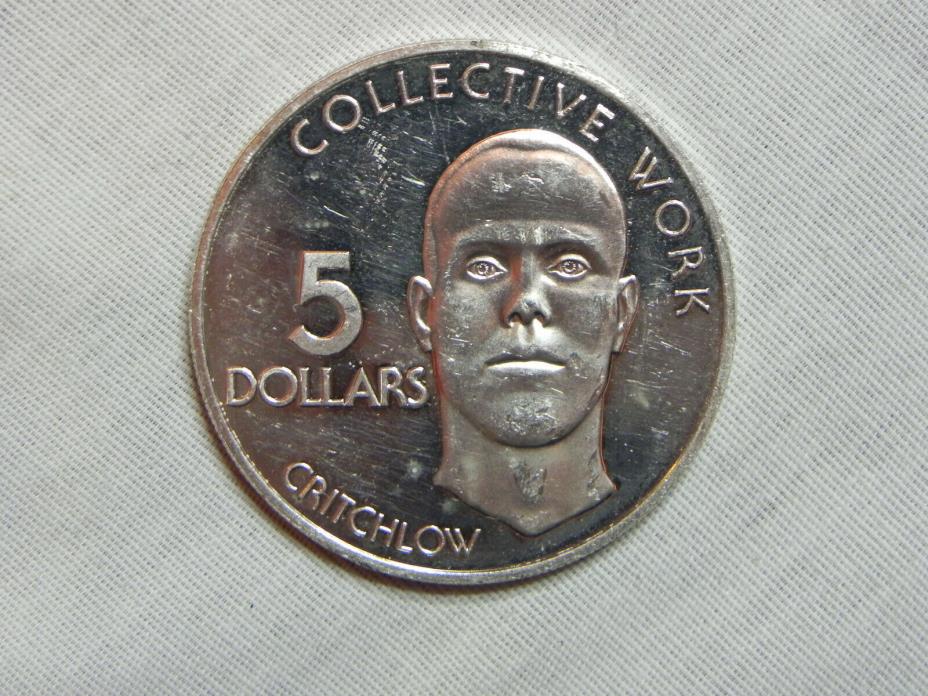 Guyana, 1976, Five Dollars, Low Grade Proof, Silver lot#W063