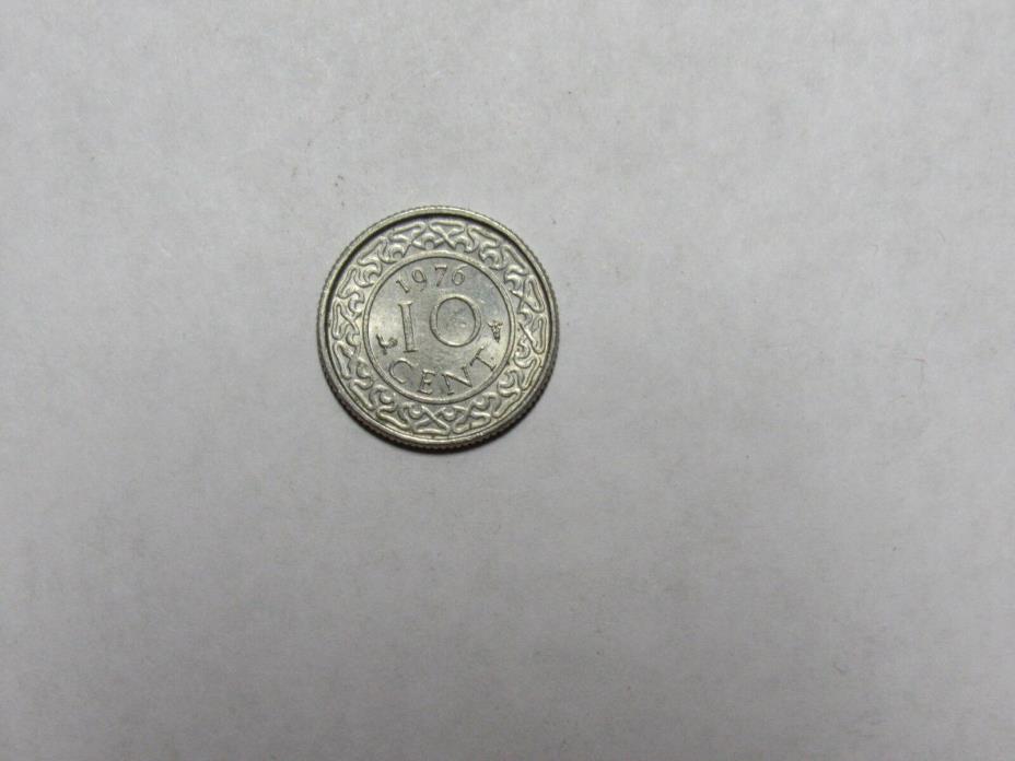 Old Suriname Coin - 1976 10 Cents - Circulated