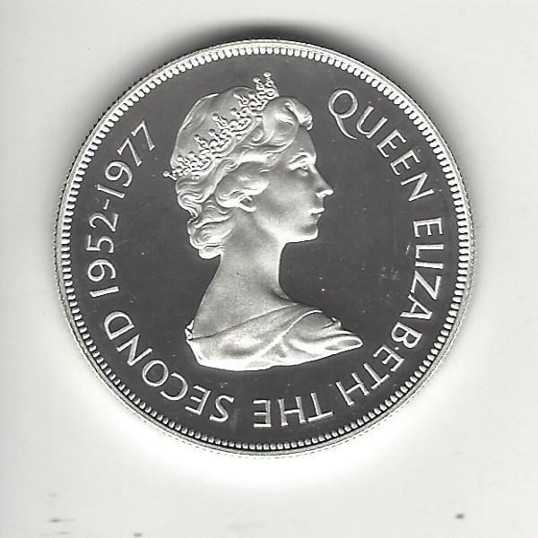 Falkland Islands Silver 50 Pence N.D. (1977) Proof, Only 22,000 Minted