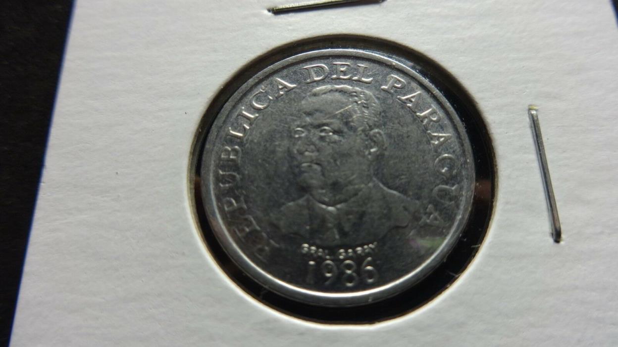 Paraguay  1986  10 Guaranies * General Garay*  coin  22 mm