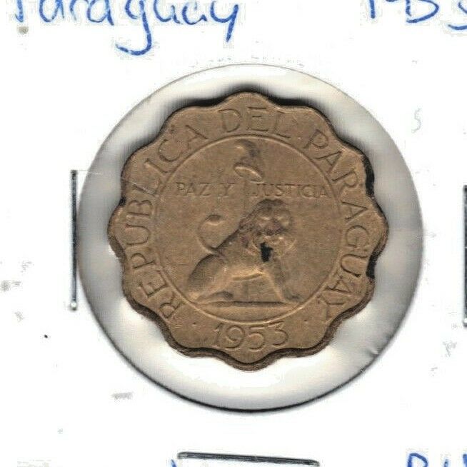PARAGUAY 1953 BU FIFTY CENTISIMO COIN