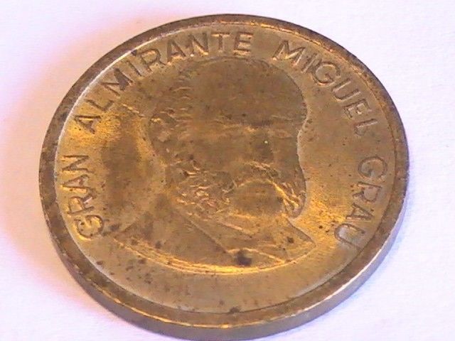 PERU 20 CENTIMOS 1986 MINT MARK M GRAN ALMIRANTE,HEAD COIN
