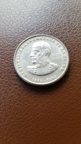 Scarce Peru 10.000 soles de oro 1982  1/2 oz Commemorative Silver Coin KM#286 !