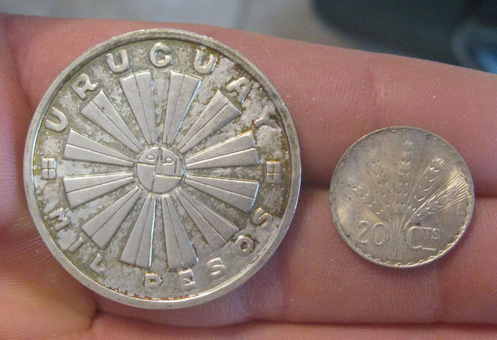 Uruguay - (2) Silver Coins (1942 & 1969)