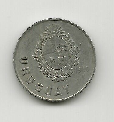 World Coins - Uruguay 1 Nuevo Peso 1980 Coin KM# 74 ; Lot-U3