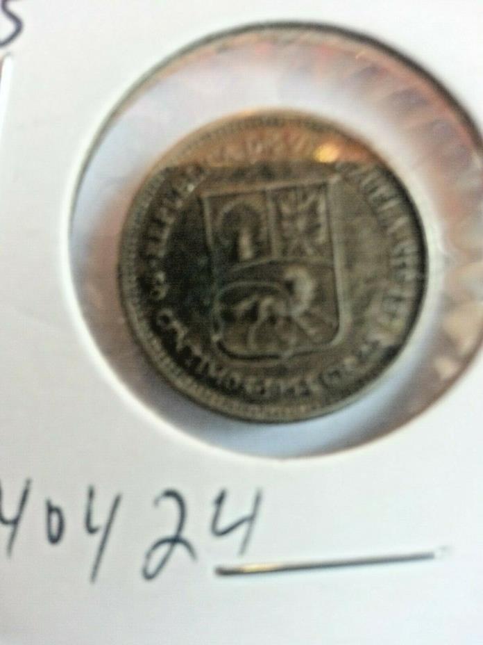 1/4 Bolivar Gram 2.50  1954 AND 1960  Venezuela  50 CENTIMOS Silver coinS 040424
