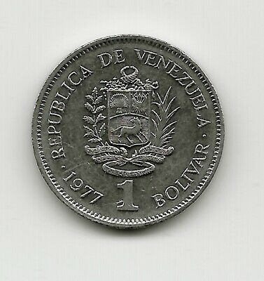 World Coins - Venezuela 1 Bolivar 1977 Coin Y # 52 ; Lot-V4