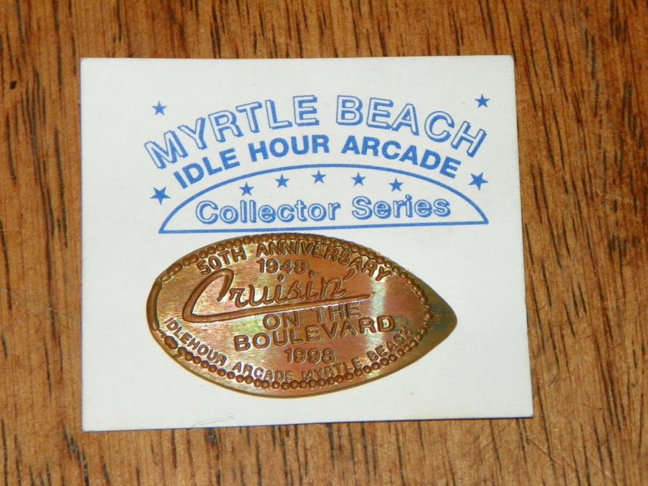 MYRTLE BEACH Idle Hour Arcade 50th Anniversary 1998 Elongated Pressed Penny