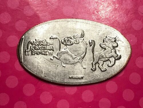 Pumbaa & Simba Disney Animal Kingdom Lodge Elongated Pressed Penny Quarter