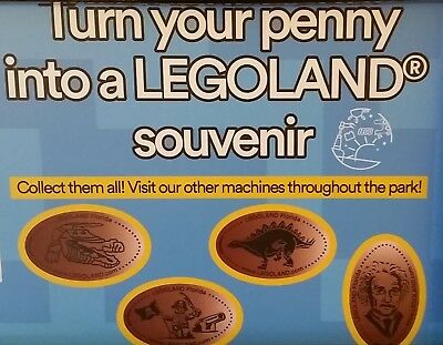 Legoland Florida Imagination Center Complete Set Of 4 All Copper Pressed Pennies