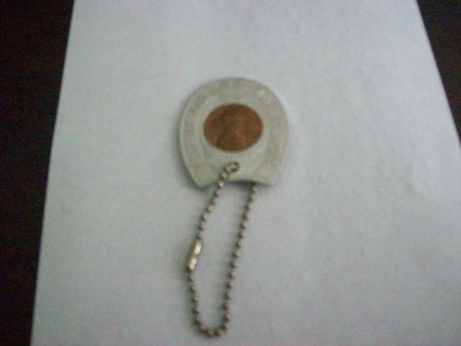Vintage 1949 D Wheat Penny Good Luck Key Chain Never Go Broke