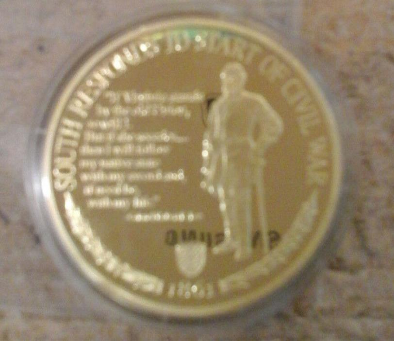 American_Mint_Civil_War_Inspirations_24K_Gold_Layered_Coin____With_COA