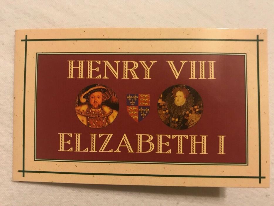 REPRODUCTION UK King Henry VIII & Elizabeth I Coins in Factory Sealed Folder!