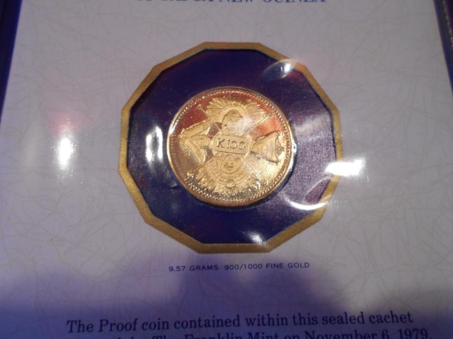 Papua New Guinea 1979 $100 Kina Gold GEM PROOF