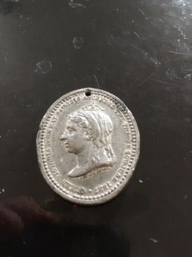 Queen Victoria British 1887 Jubilee Medal Rare Oval Shape