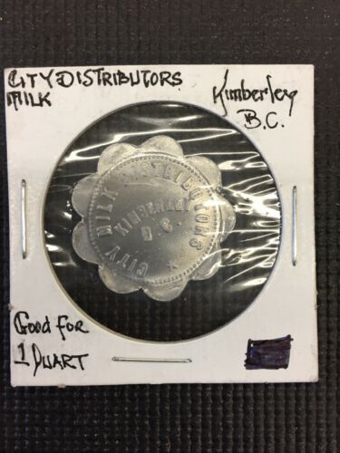 City Distributors Kimberly BC 1 Quart Token coin Combine Shipping