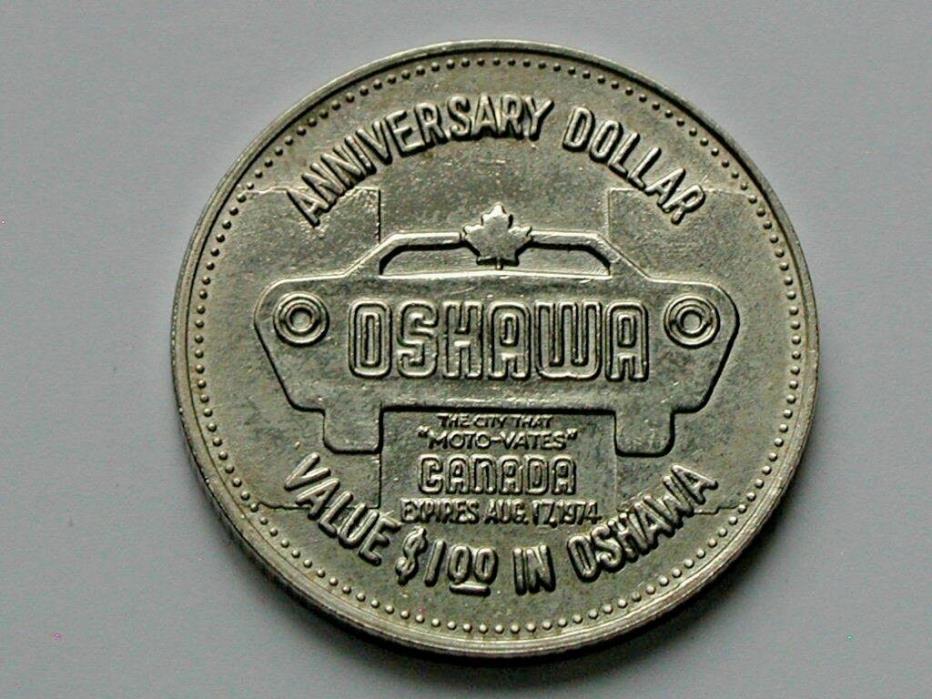 Oshawa Ontario CANADA 1924-1974 Trade DOLLAR Token for Automobile Capital