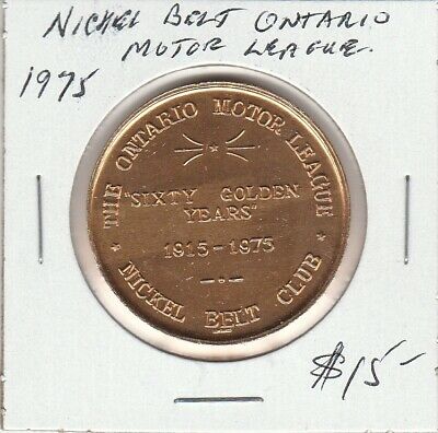 Nickel Belt Ontario Motor League 1975 Golden Jubilee Token
