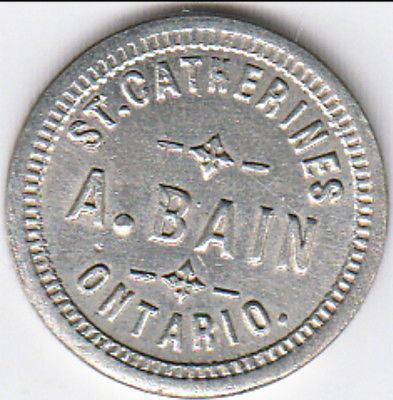 A.Bain Variety # 3 Merchant Token St.Catharines Ontario Breton 759 - SCARCE!
