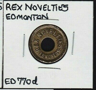 1910's Rex Novelties,Edmonton,Alberta,Canada 5 Cents Merchant Token