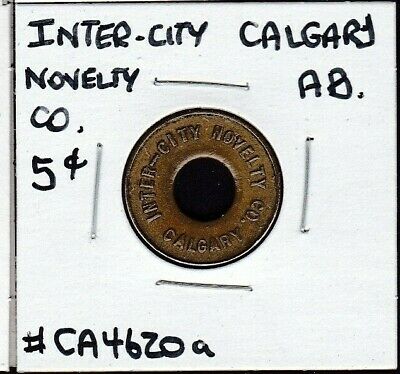 1910's Inter-City Novelty,Calgary,Alberta,Canada 5 Cents Merchant Token