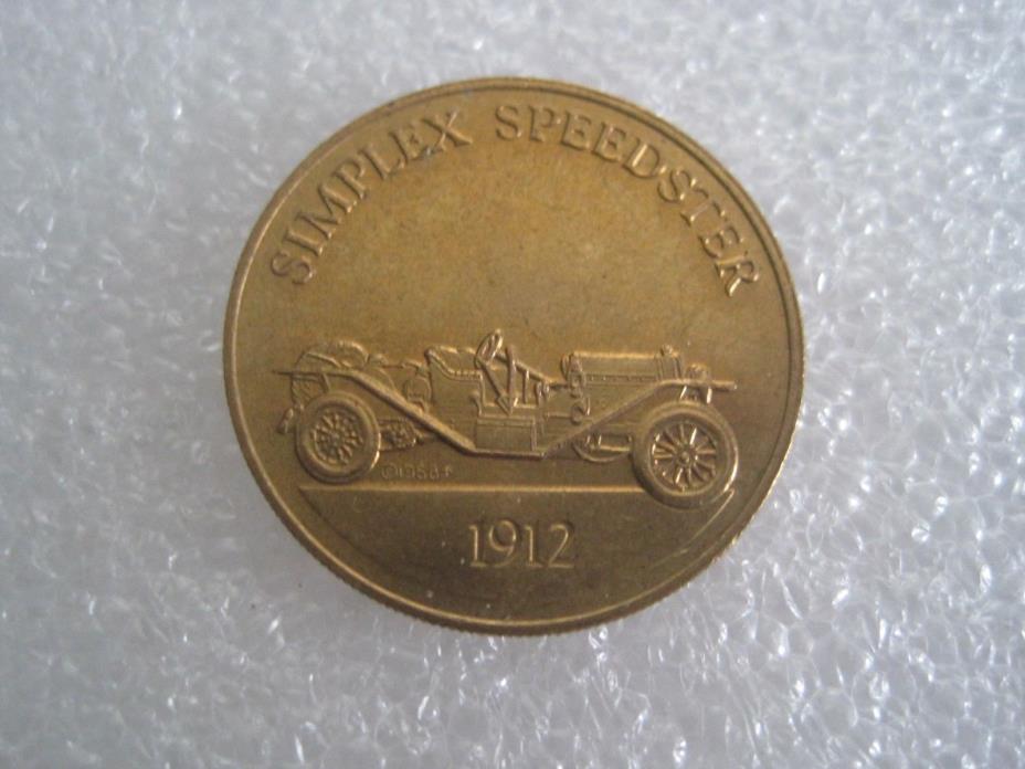 Antique Car 1912 Simplex Speedster Token Coin 1105-2
