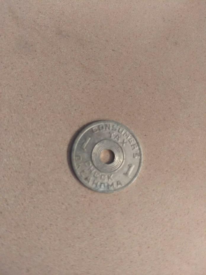 Vintage Oklahoma Consumer State Sales Tax check Token Coin 1 Mill