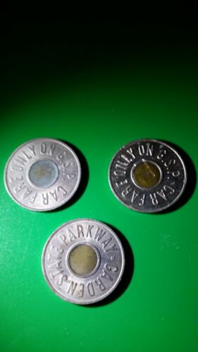 VINTAGE GARDEN STATE PARKWAY GSP CAR FARE TOKENS LOT OF (3) NEW JERSEY