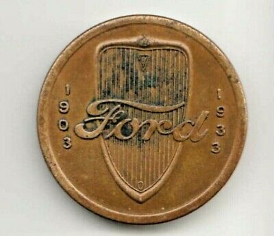 FORD V-8 1903-1933 Thirty Years of Progress medal token BRASS 1933 Chicago WF
