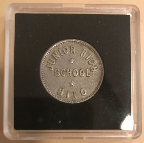 Hawaii Junior High School Hilo Lunch Token 5 Cents RARE!! Must See!!