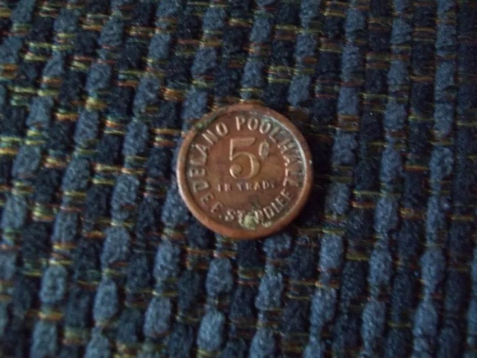 Token Maverick Delano Pool Hall 5c In Trade F. E. Standlee (Delano California)