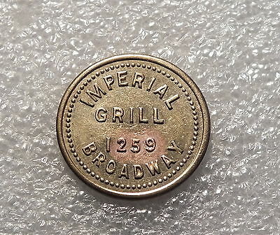 VINTAGE GOOD FOR 5 CENTS IN TRADE-IMPERIAL GRILL--1259 BROADWAY--MAVERICK