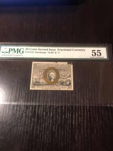 Fr.1318 50 Cent Second Issue Fractional Currency Pmg 55